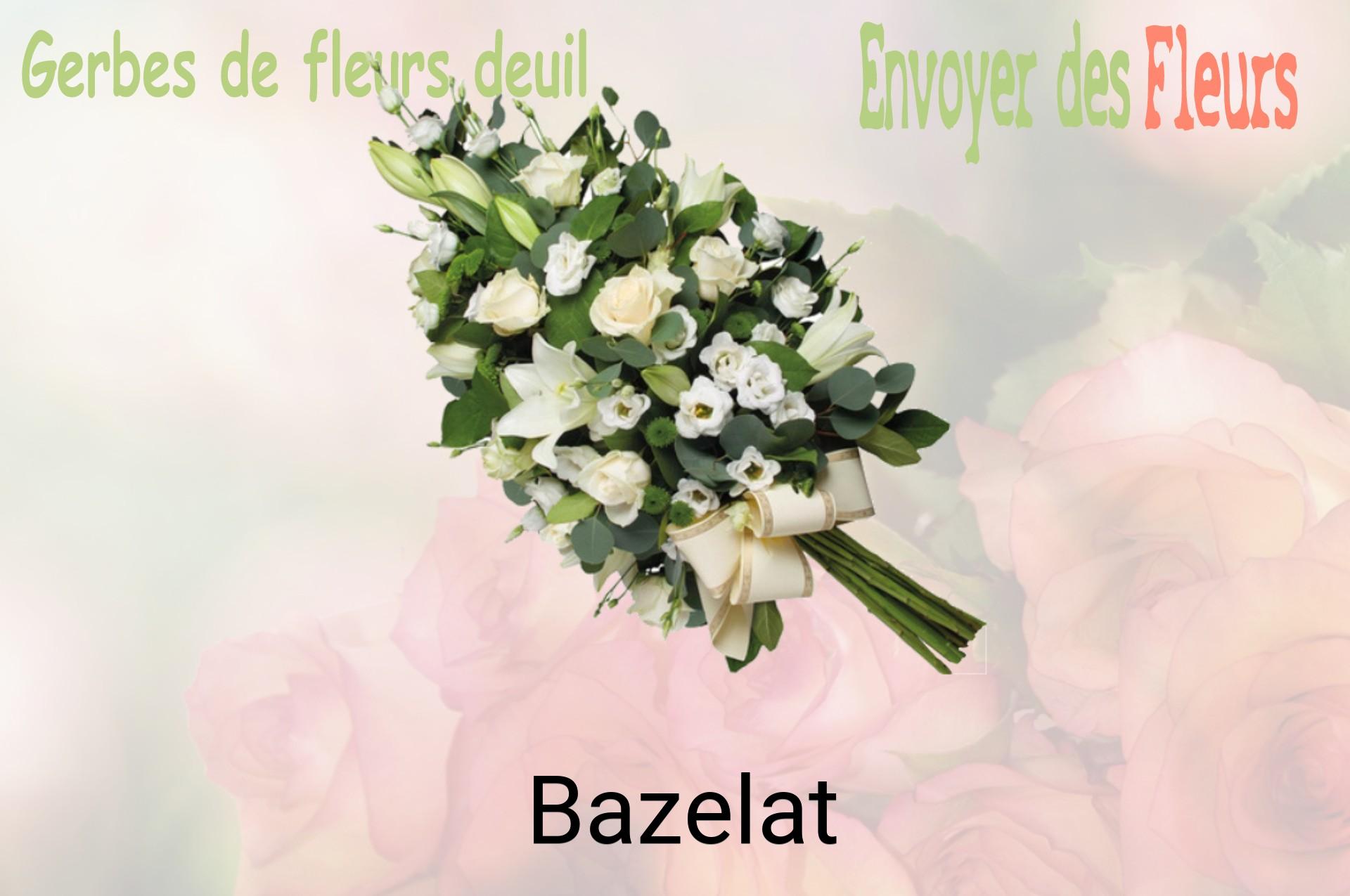 Gerbe de fleurs de deuil livrée à Bazelat